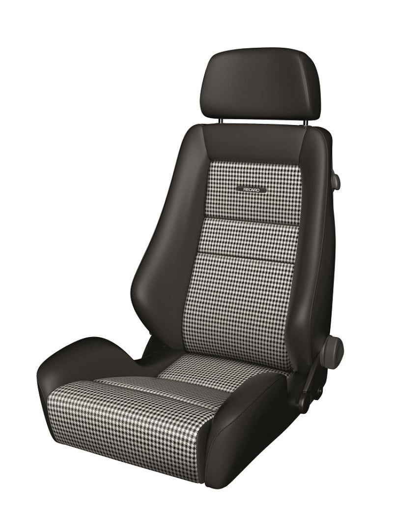 Recaro Expert M Lifestyle Seat - Black Leather/Pepita (Includes Pedestal Base/250lb Max)