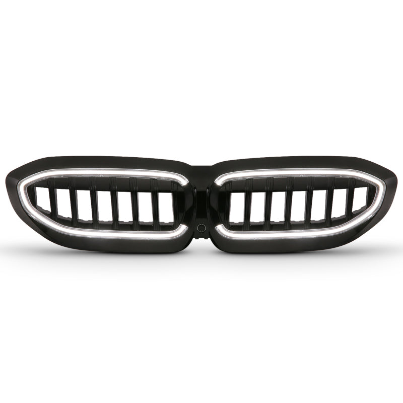 Anzo 19-22 BMW 3 Series Black Housing Full LED Front Grille w/ Initiation & Running Light