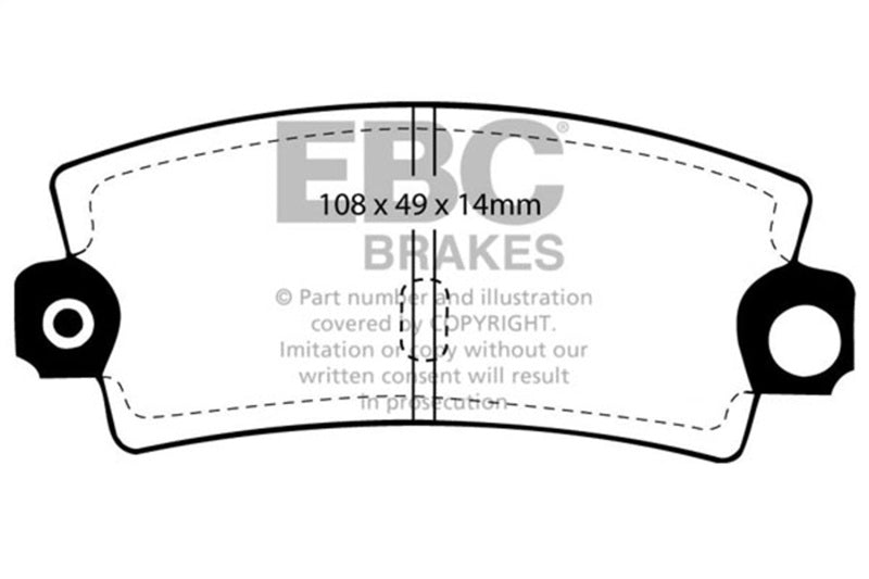 EBC 85-90 Lotus Esprit 2.2 Greenstuff Rear Brake Pads