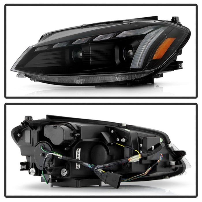 Spyder 18-21 VW Golf Halogen Model Only High-Power LED Headlights - Black (PRO-YD-VG17HALAP-SBGR-BK)