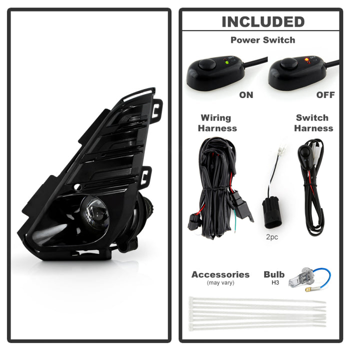 Spyder 18-21 GMC Terrain OEM LED Fog Lights w/Switch - Clear (FL-GTE18-C)