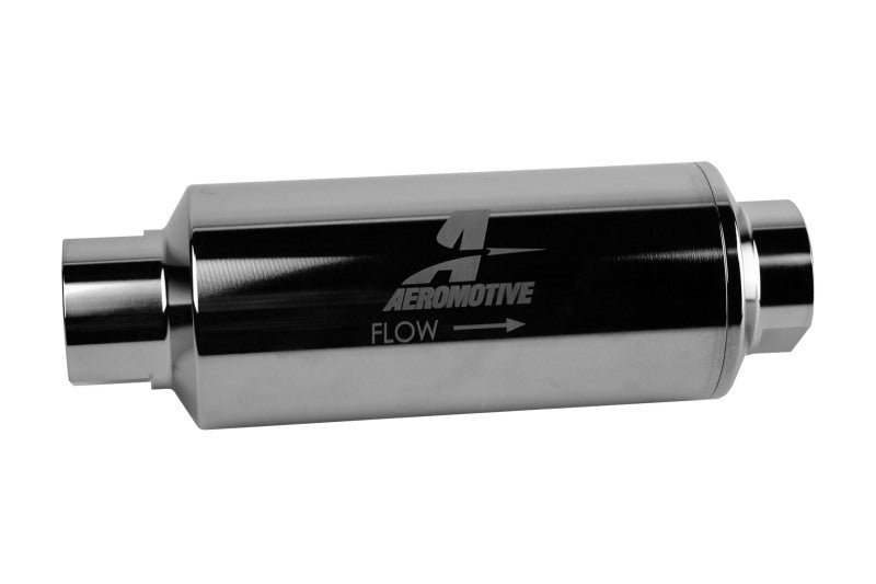 Aeromotive Pro-Series In-Line Filter - AN-12 - 40 Micron SS Element - Nickel Chrome Finish