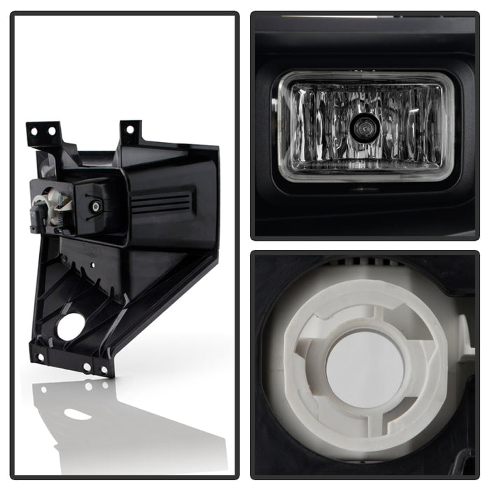 Spyder 17-19 Ford F250/F350 SD OEM Style LED Left Fog Light w/Switch - Clear (FL-FF25017-L)