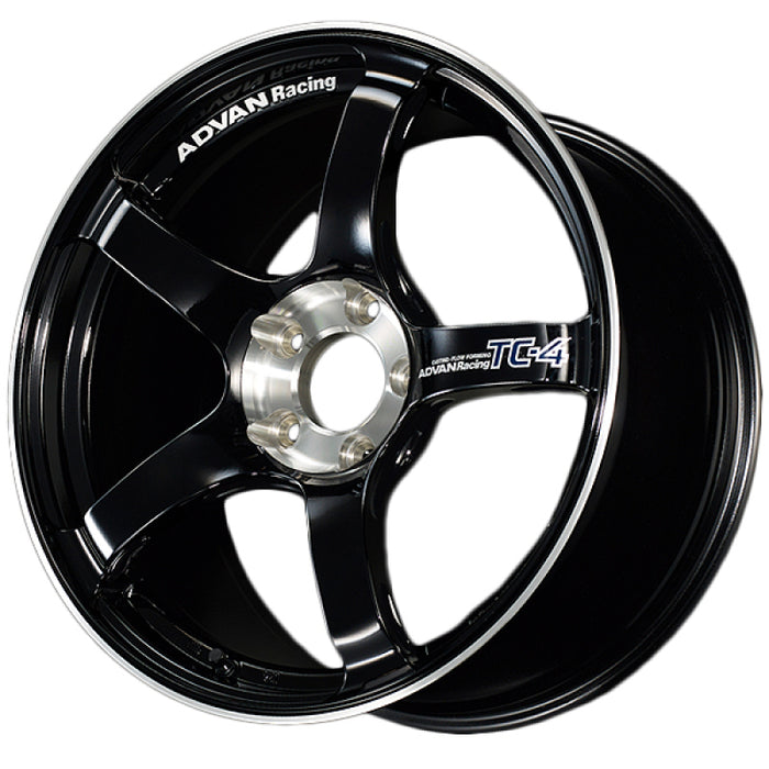 Advan TC4 SE 18x9.5 +45 5x120 Racing Gloss Black and Diamond Cut Wheel