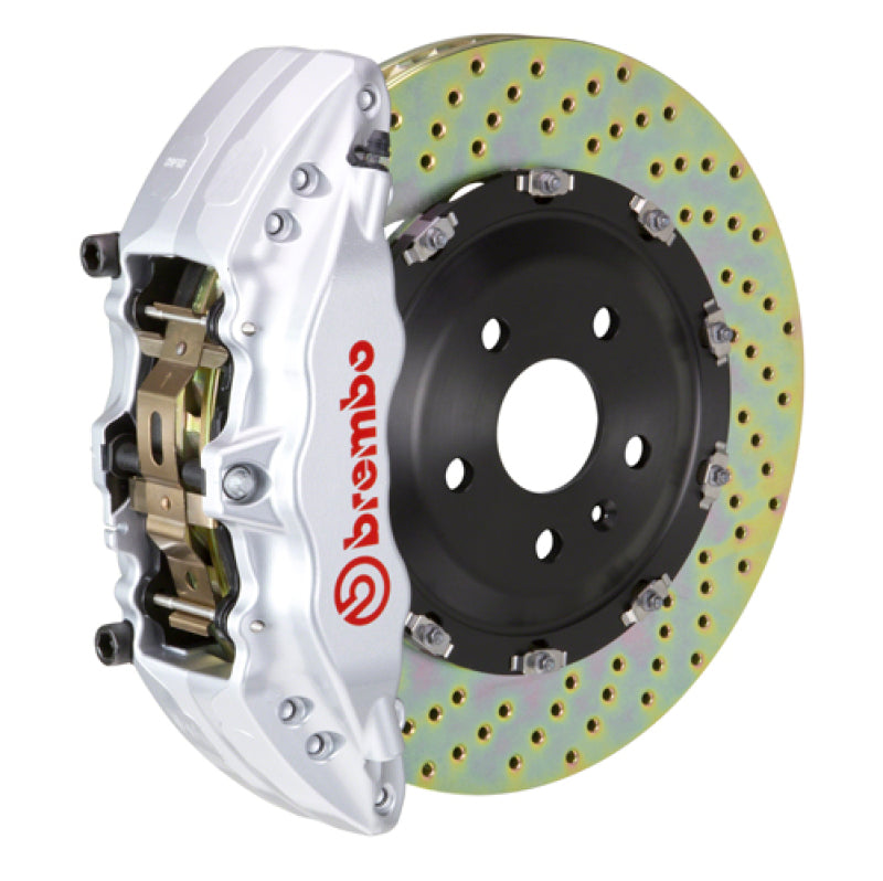 Brembo 14-18 1500 Sierra (Exc Alum Fr Knuckles) Fr GT BBK 6Pis Cast 2pc 380x34 2pc Rtr Drill-Silver