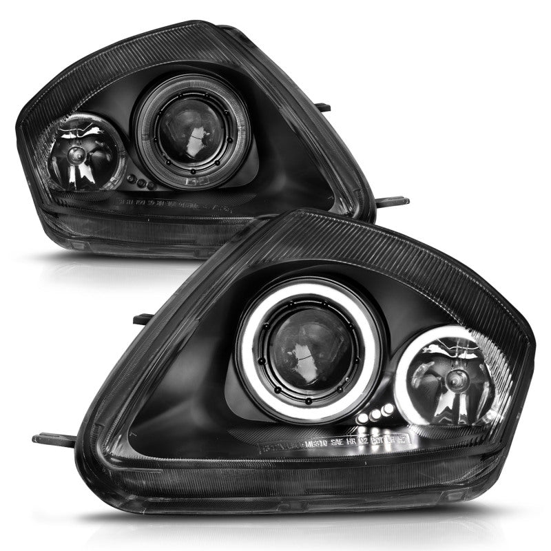 ANZO 2000-2005 Mitsubishi Eclipse Projector Headlights w/ Halo Black