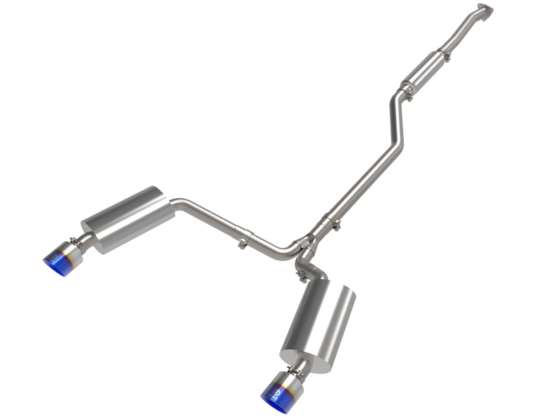 aFe 09-14 Acura TSX L4 2.4L Takeda 2-1/2in to 2-1/4in 304 SS Cat-Back Exhaust System w/BlueFlame Tip