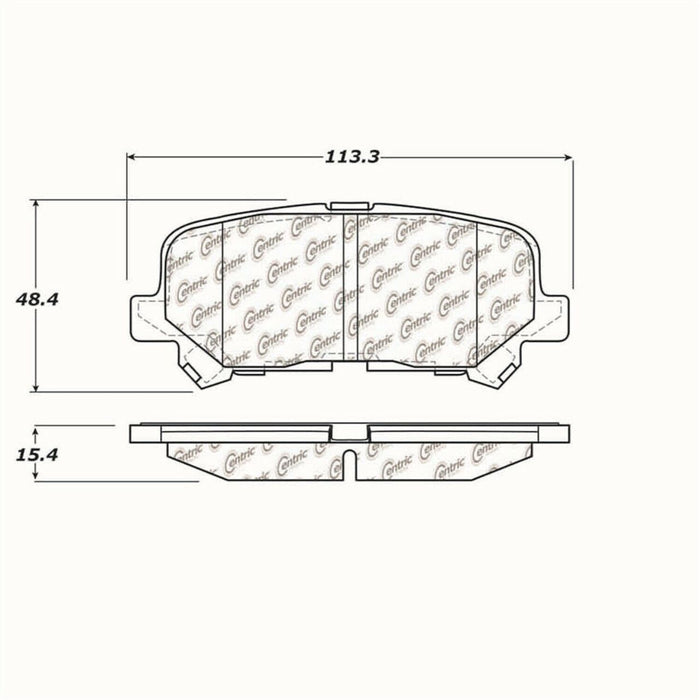 Posi-Quiet 07-13 Acura MDX 09-12 Honda Odyssey Rear Ceramic Brake Pads