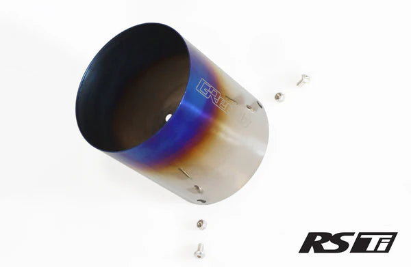GReddy Burnt Titanium Tip (105mm Dia/120mm Length) for Revolution RS/RS-TI/RS-Race