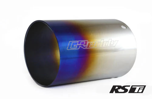 GReddy Burnt Titanium Tip (105mm Dia/120mm Length) for Revolution RS/RS-TI/RS-Race