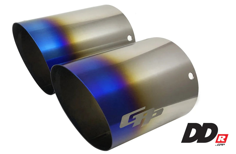 GReddy DD-R Burnt Titanium Tips L=150mm (Pair)