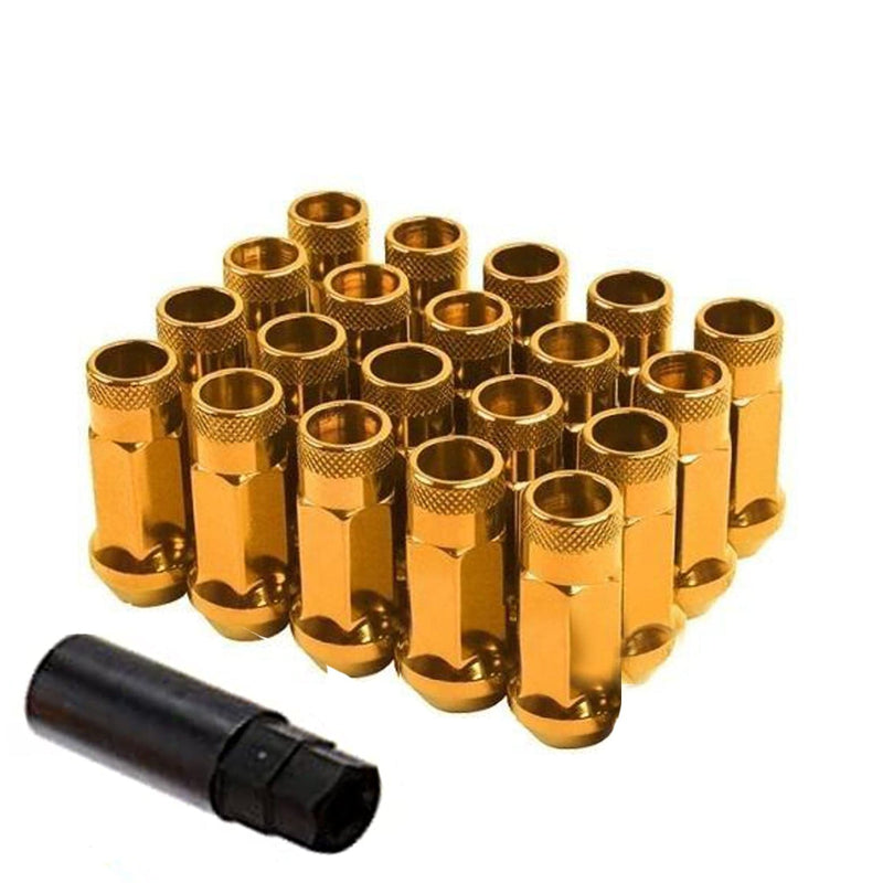 Wheel Mate Muteki SR48 Open End Lug Nuts - Gold Chrome 12x1.25 48mm
