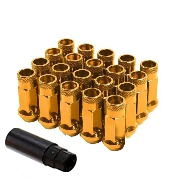 Wheel Mate Muteki SR48 Open End Lug Nuts - Gold Chrome 12x1.25 48mm