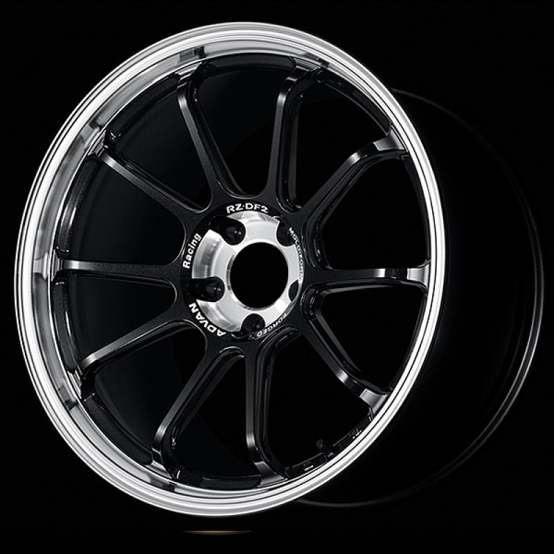 Advan RZ-DF2 19x8.5 / +35 Offset / 5x120 / 72.5mm Bore / Diamond Cut and Racing Titanium Black
