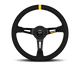 Momo MOD08 Steering Wheel 350 mm -  Black Suede/Black Spokes/1 Stripe