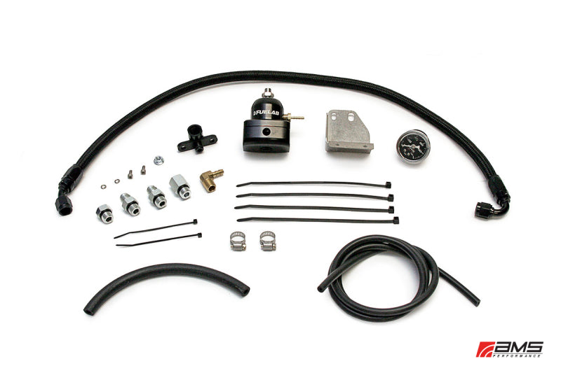 AMS Performance 08-15 Mitsubishi EVO X Fuel Pressure Regulator Kit - Black