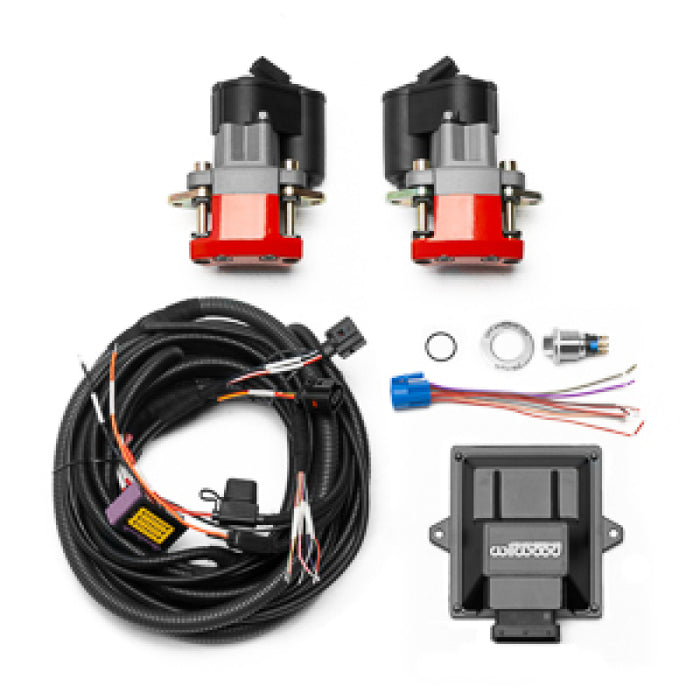 Wilwood Electronic Parking Brake Rear Retrofit Kit w/ Switch Harness - Red Powder Coat Caliper