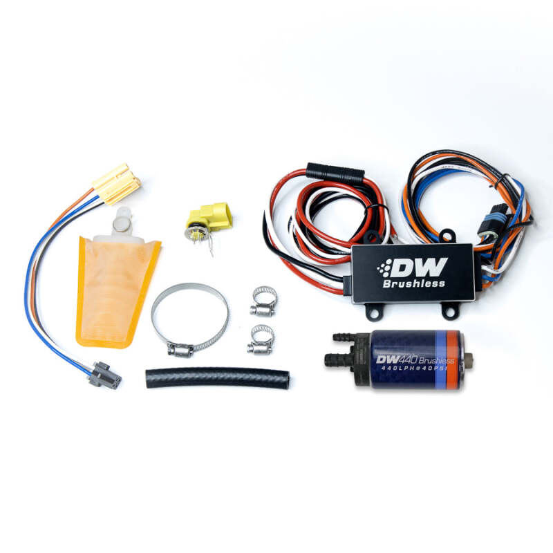 DeatschWerks DW440 440lph Brushless Fuel Pump Single/Dual Controller w/ Install Kit 93-07 Subaru WRX