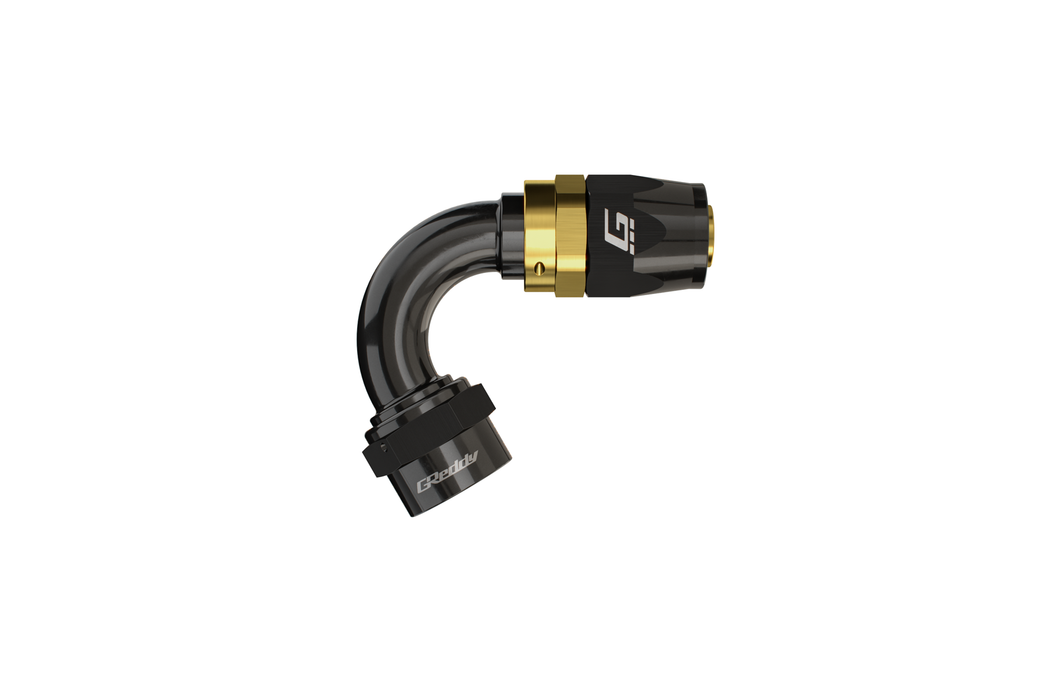 GReddy AN06 STRAIGHT HOSE END SWIVEL BLACK/GOLD ANODIZED