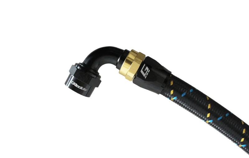 GReddy AN04 STRAIGHT HOSE END SWIVEL BLACK/GOLD ANODIZED