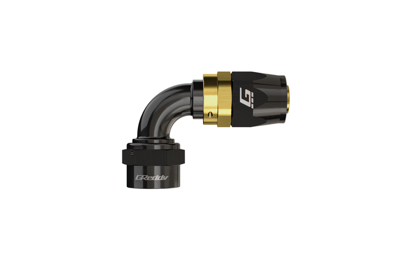 GReddy AN10 45 DEGREE HOSE END SWIVEL BLACK/GOLD ANODIZED