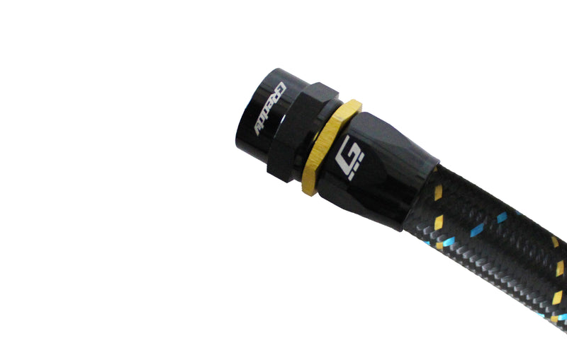 GReddy AN10 120 DEGREE HOSE END SWIVEL BLACK/GOLD ANODIZED