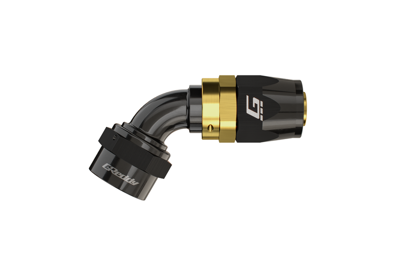 GReddy AN10 60 DEGREE HOSE END SWIVEL BLACK/GOLD ANODIZED