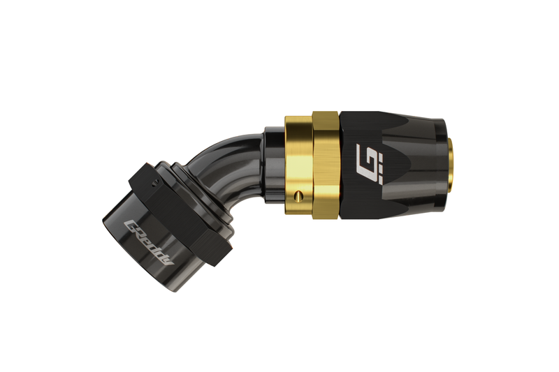 GReddy AN12 STRAIGHT HOSE END SWIVEL BLACK/GOLD ANODIZED