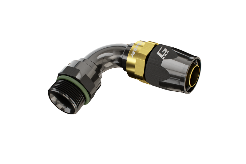 GReddy AN10 45 DEGREE HOSE END SWIVEL BLACK/GOLD ANODIZED