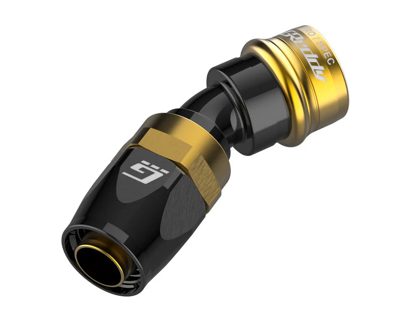 GReddy AN12 30 DEGREE ORB MALE BLACK/GOLD ANODIZED