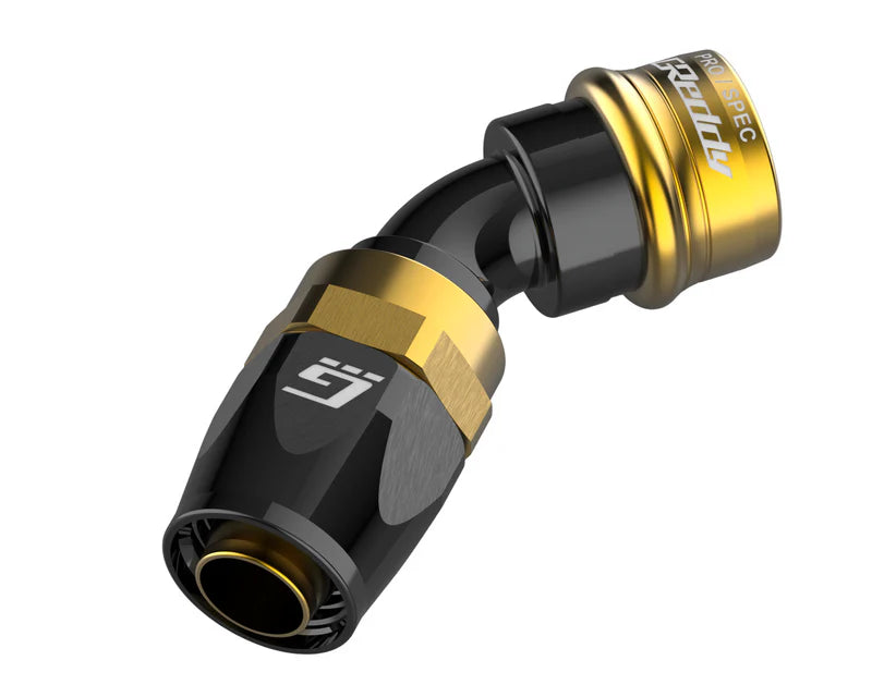 GReddy AN10 45 DEGREE ORB MALE BLACK/GOLD ANODIZED