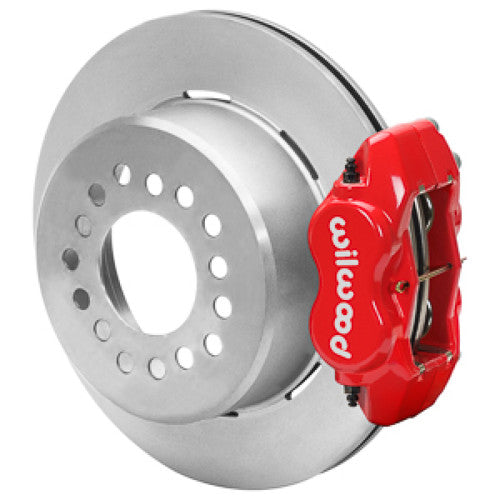 Wilwood 88-98 Chevy Silverado Forged Dynalite 12.19x0.81 Plain Rear Drum to Disc Conv. - Red