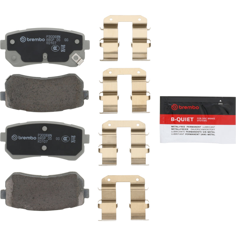 Brembo 2021 Hyundai Sonata/ Kia Optima/ Hyundai Kona/ Kia Seltos Rear NAO Brake Pad