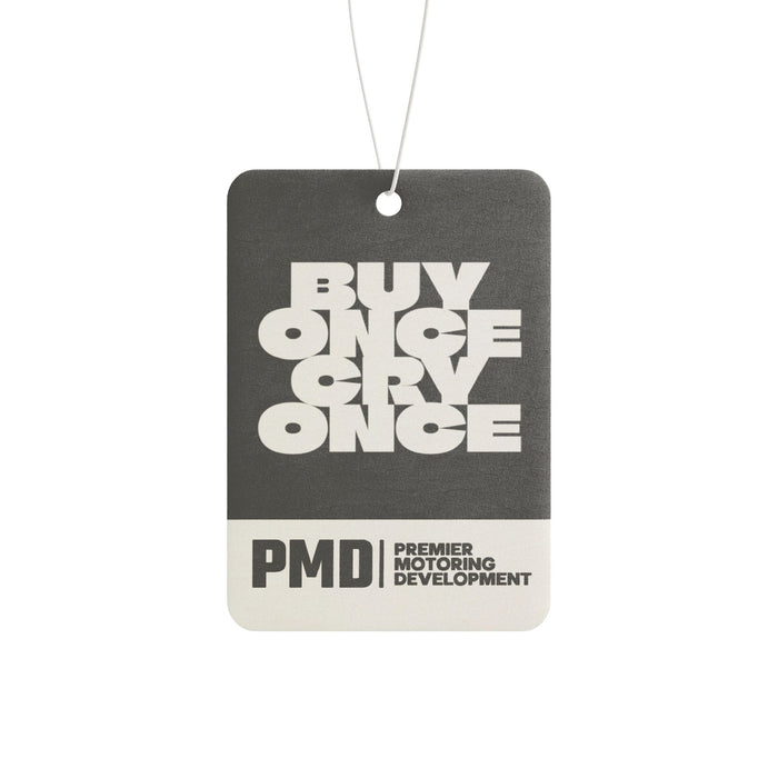 PMD “Buy Once Cry Once” Car Air Freshener 3-Pack – Pine, New Car, Black Ice Scents