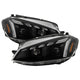 Spyder 18-21 VW Golf Halogen Model Only High-Power LED Headlights - Black (PRO-YD-VG17HALAP-SBGR-BK)