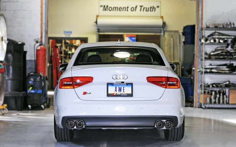 AWE Tuning Audi B8.5 S4 3.0T Touring Edition Exhaust System - Chrome Silver Tips (102mm)