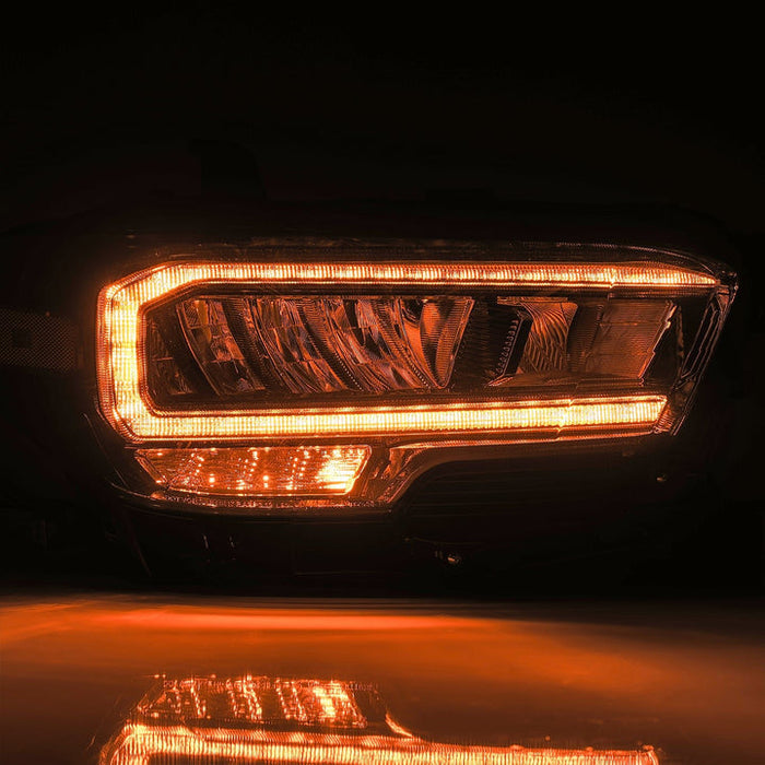 AlphaRex 16-23 Toyota Tacoma (Require Harness for SR/SR5) LUXX-Series LED Crystal Headlights Black