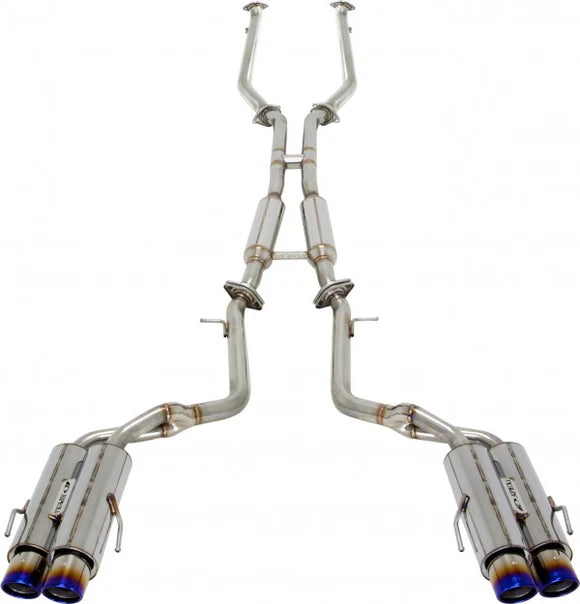 A’PEXi N1-X Evolution Extreme Catback Exhaust – Lexus GS-F 2016–2020, stainless steel piping and titanium burnt tips.
