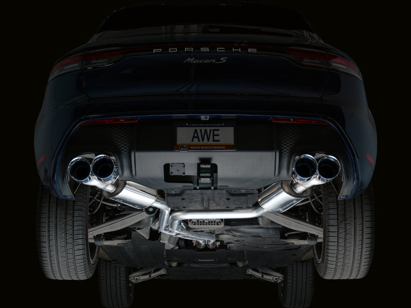 AWE Tuning 19-21 Porsche Macan 3.0T/2.9TT Touring Edition Catback Exhaust w/ Chrome Silver Tips