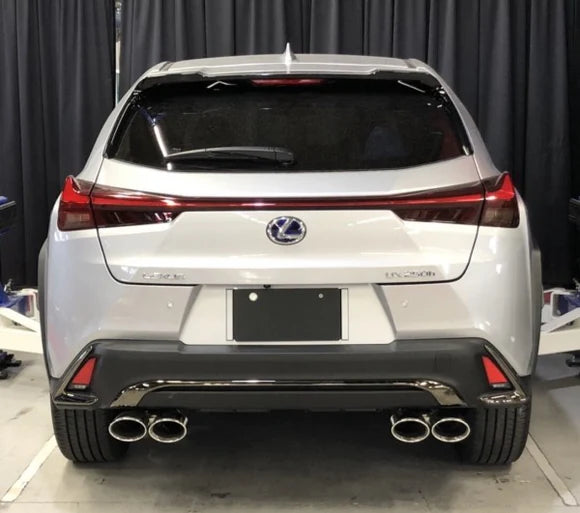 TOM'S Racing- Stainless Exhaust System for 2019+ Lexus UX200/ UX250h [2WD Only] (Stainless Steel Polished- Quad Tips)