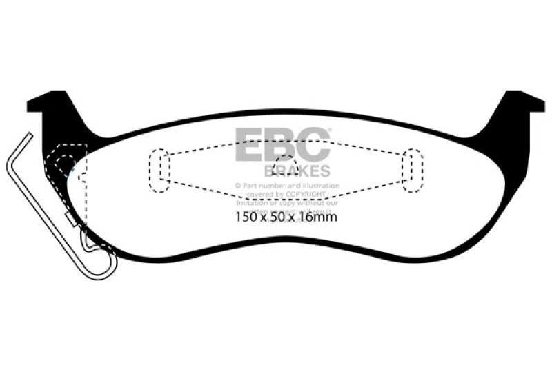 EBC 03+ Ford Crown Victoria 4.6 Greenstuff Rear Brake Pads