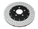 DBA 2022+ Volkswagen Golf R Mk8 5000 Series Cross Drilled & Dimpled 2 Piece Front Brake Rotor