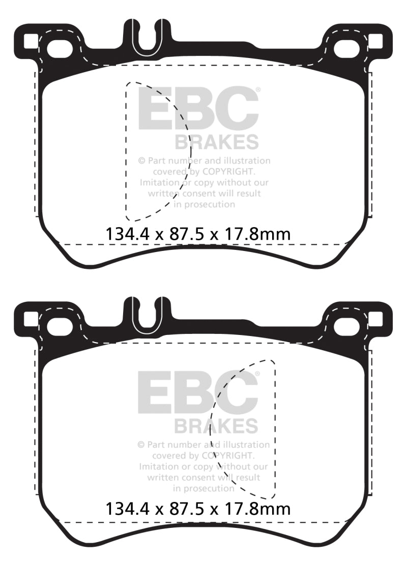 EBC 15+ Mercedes-Benz SL400 3.0 Twin Turbo Redstuff Front Brake Pads