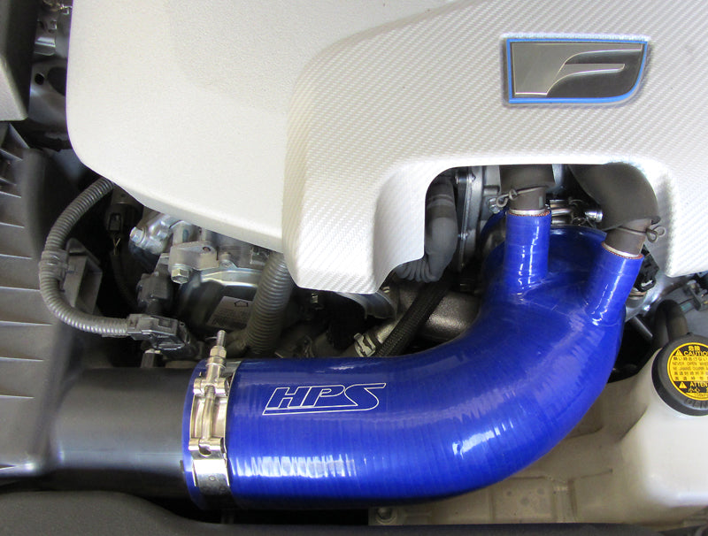HPS Silicone Air Intake Hose - 2008-2012 Lexus ISF 5.0L V8 - Blue (18521-BLUE)
