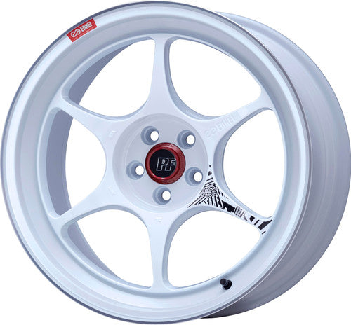 Enkei PF06 19x10in 5x114.3 BP 20mm Offset 75mm Bore - White Machined Wheel *MOQ 40