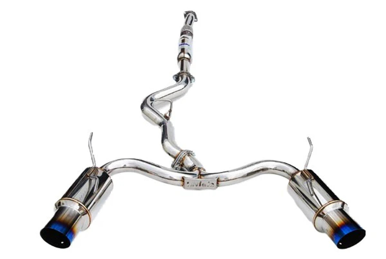 Invidia 08-11 STi Hatch / 11 WRX Hatch Dual N1 Single Layer Titanium Tipped Cat-back Exhaust