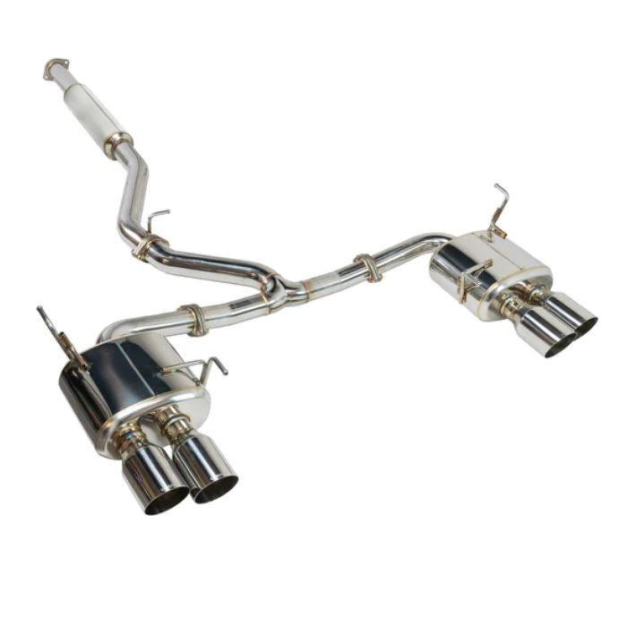 REMARK Catback Exhaust, Subaru WRX VB - Burnt Stainless 4 Quad Tips (Resonated)