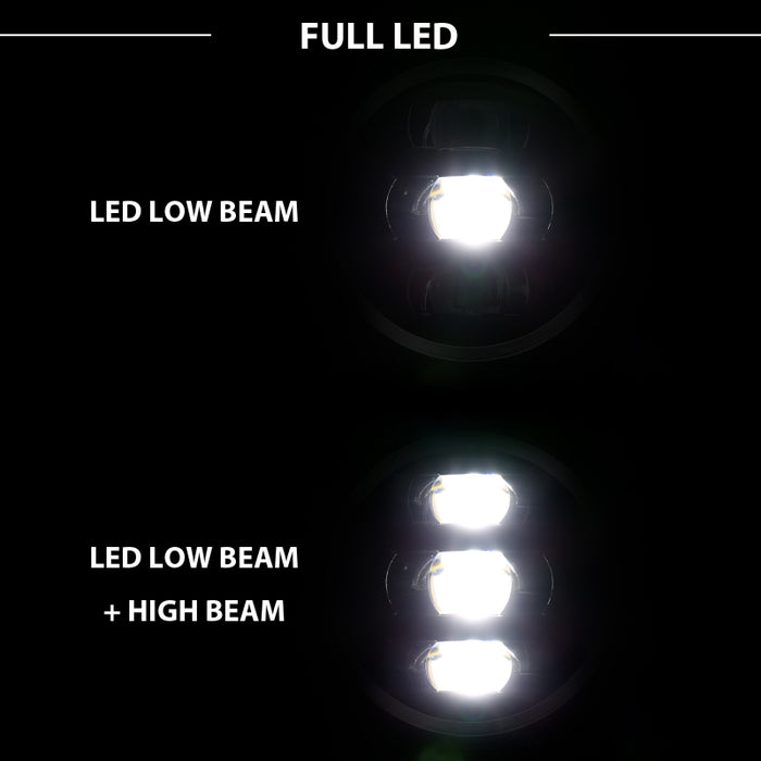 ANZO 2018-2019 Jeep Wrangler Full Led Projector Headlights Black