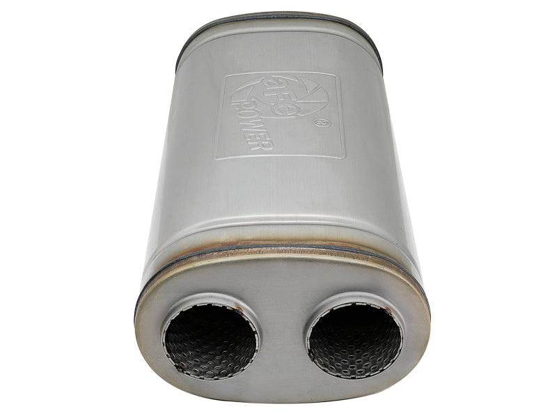 aFe MACH Force-Xp Muffler 2-1/2 IN ID Offset/Dual x 18 IN L x 8 IN W x 5 IN H - Oval Body