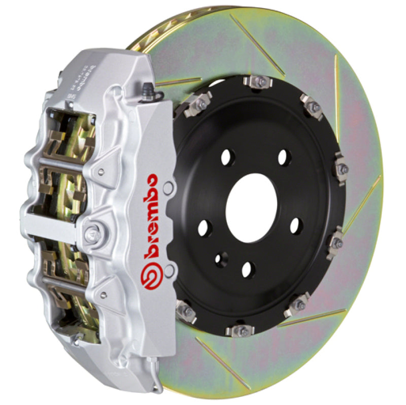 Brembo 14-18 1500 Sierra w/ Alum Fr Knuckl Fr GT BBK 6Pis Cast 2pc 380x34 2pc Rtr Slot Type1-Silver